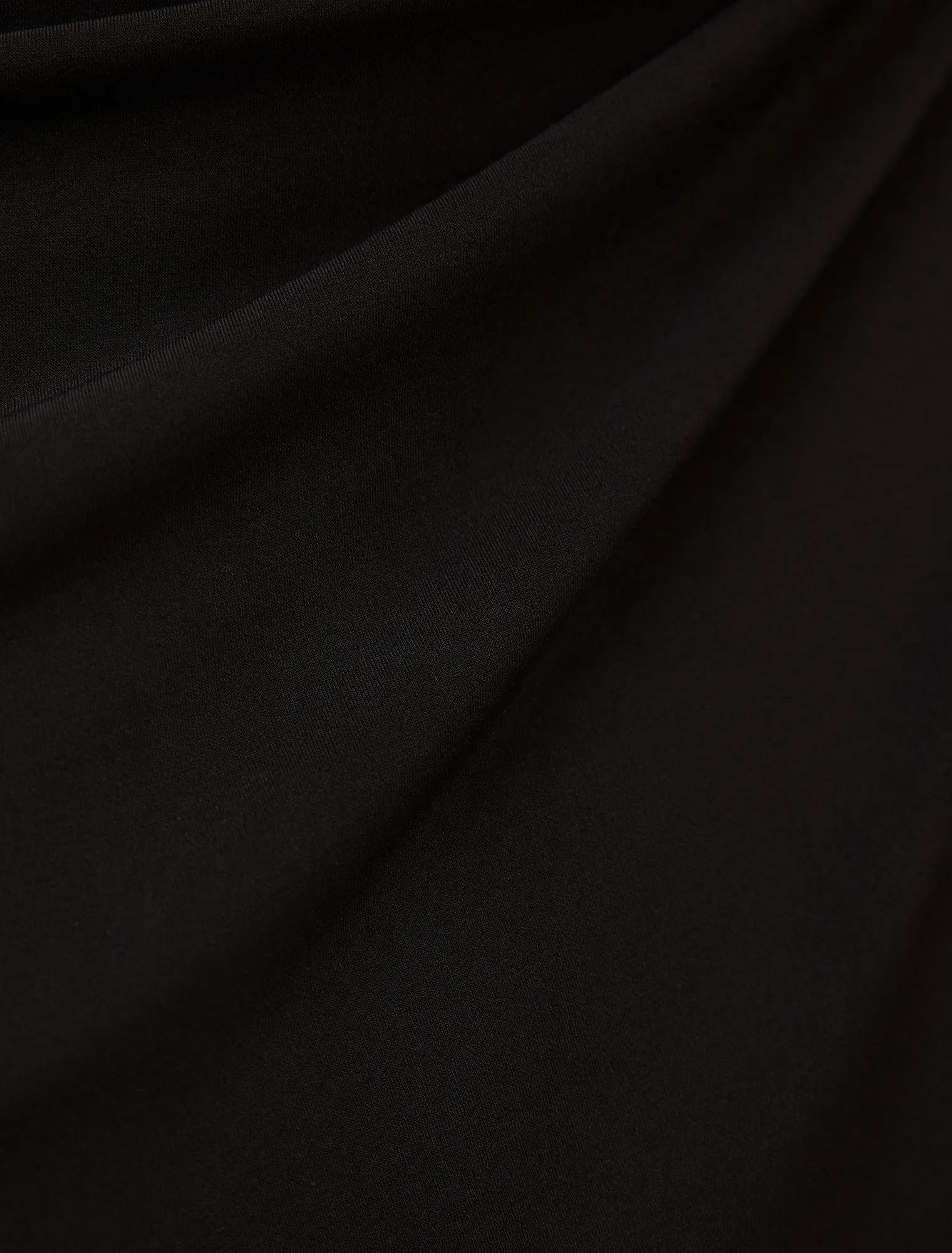 Sofia Curve Hardware Wrap Skirt Black Co-Ord