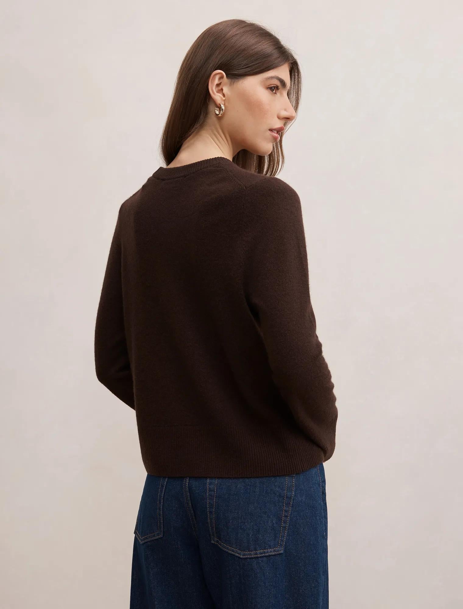 Kiara Merino Blend Sweater Chocolate