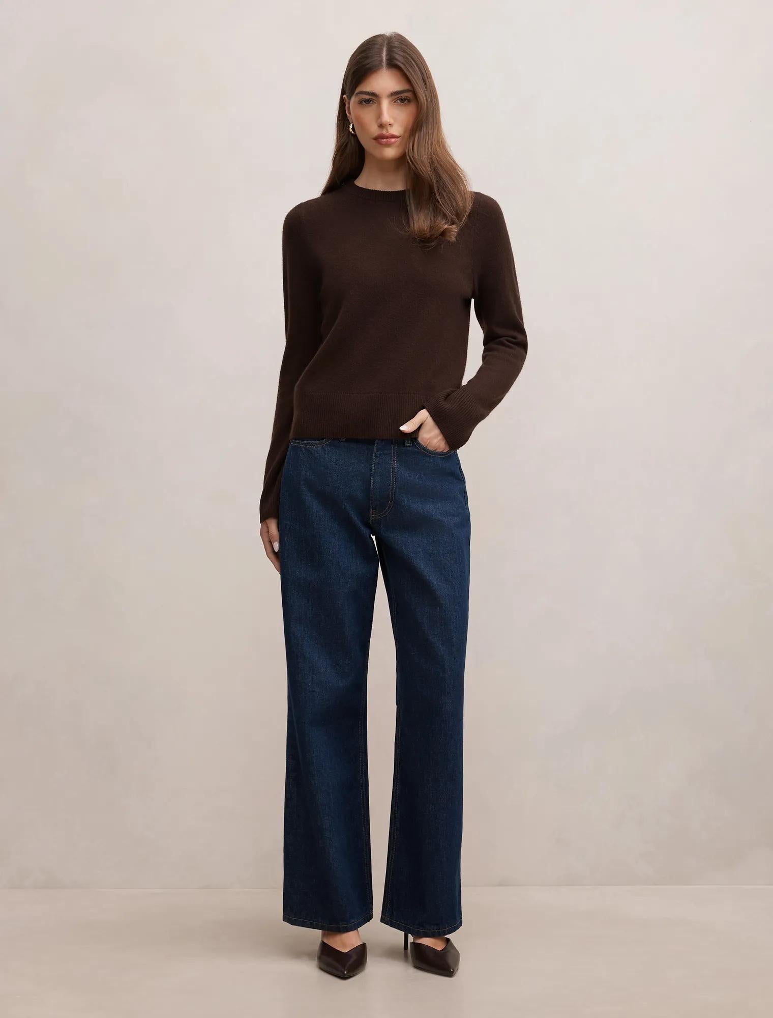 Kiara Merino Blend Sweater Chocolate