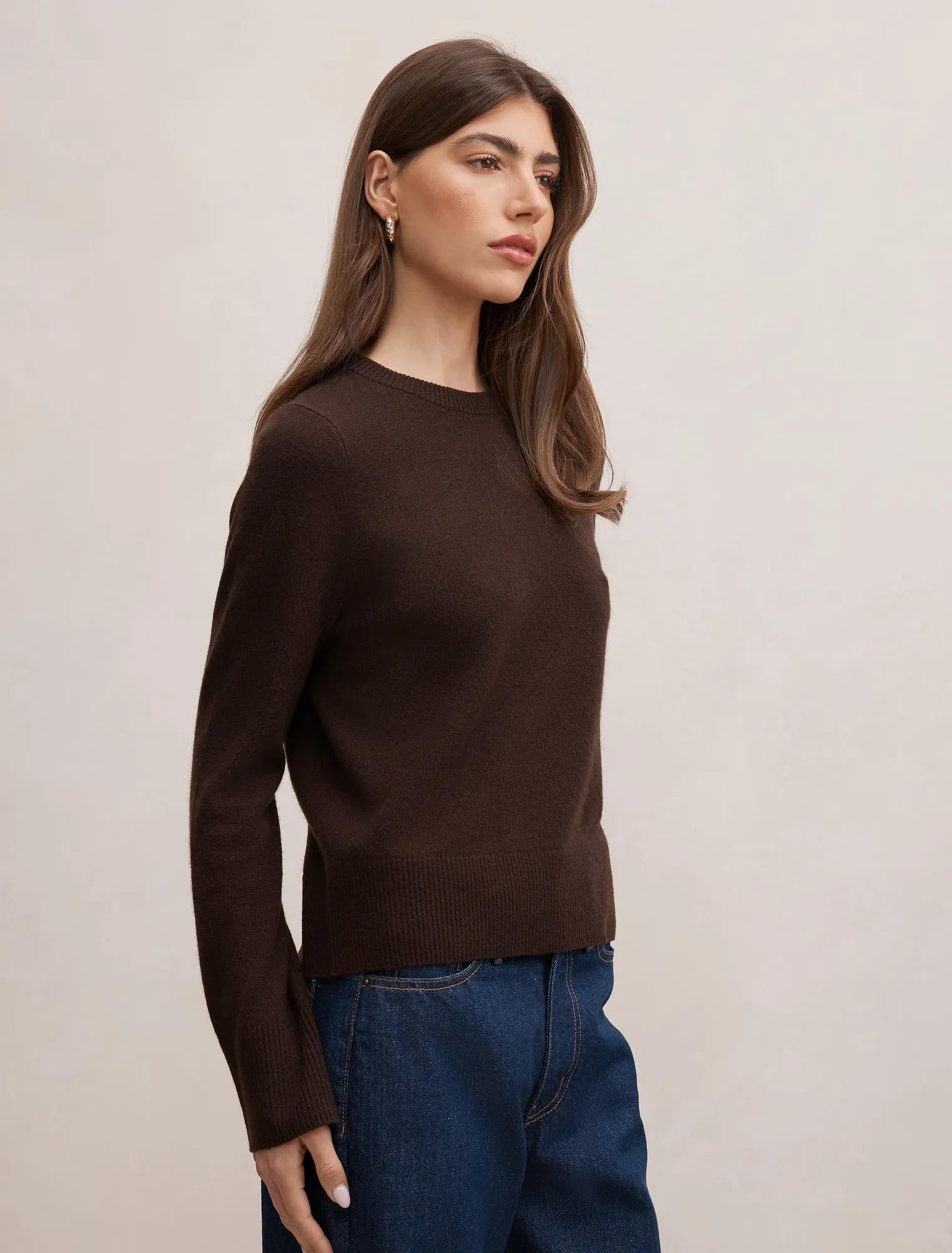Kiara Merino Blend Sweater Chocolate