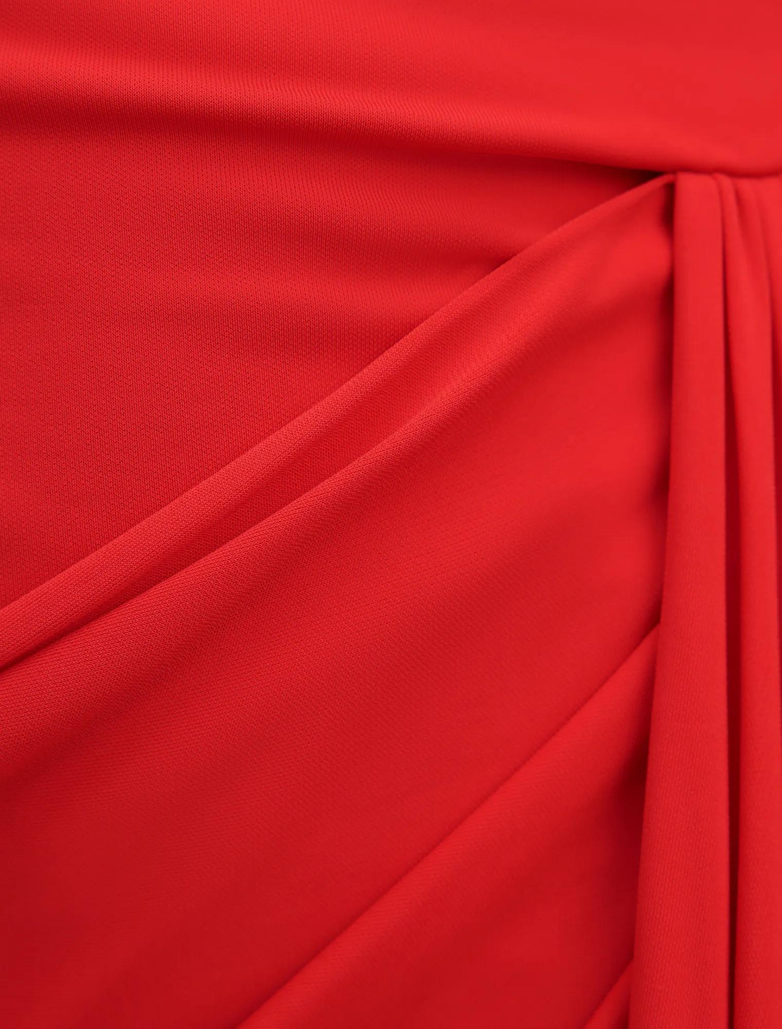 Susie Draped Jersey Mini Dress Red
