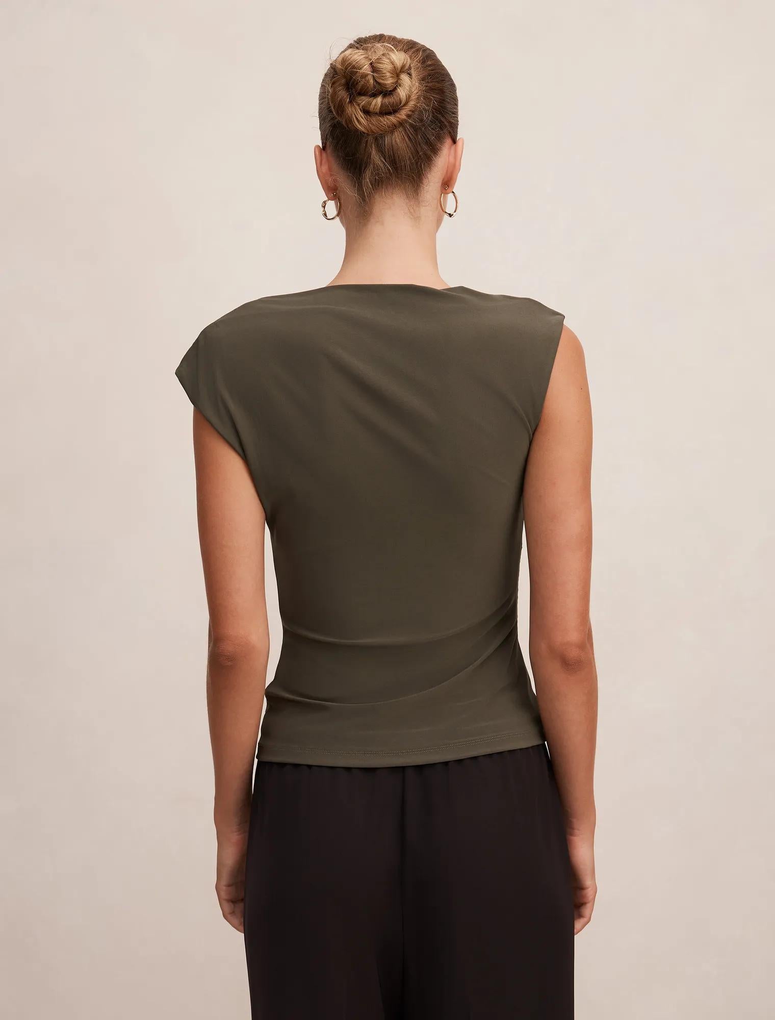 Logan Asymmetric Shoulder Top Forest Night
