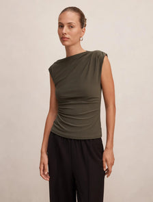 Logan Asymmetric Shoulder Top Forest Night