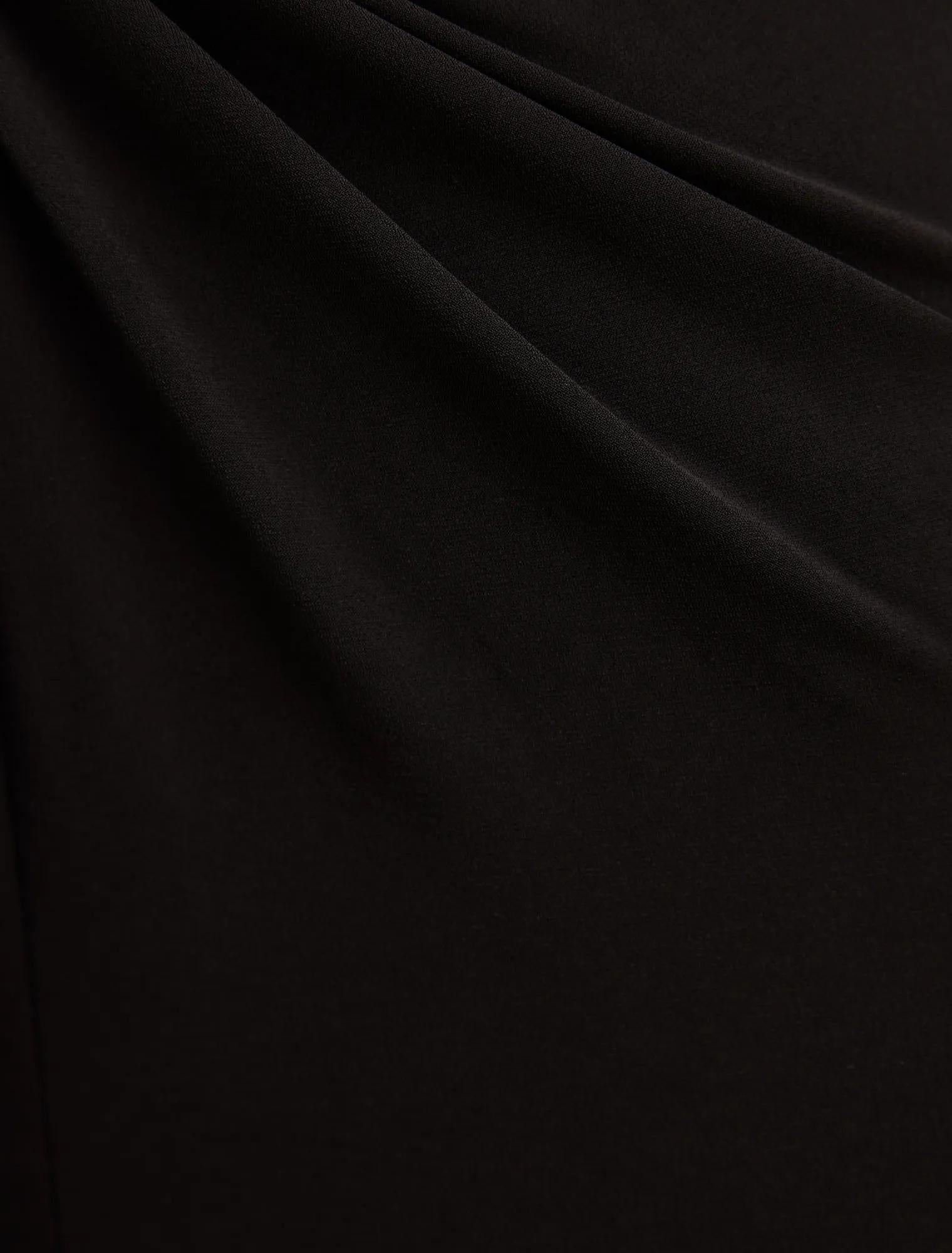Solana Draped Front Tie Maxi Black