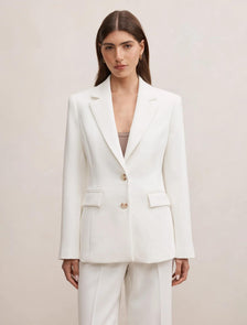 Lee Nipped Waist Blazer Porcelain Suit
