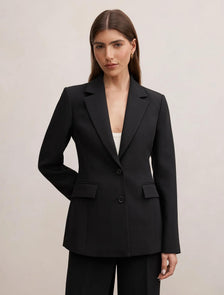Lee Nipped Waist Blazer Black Suit