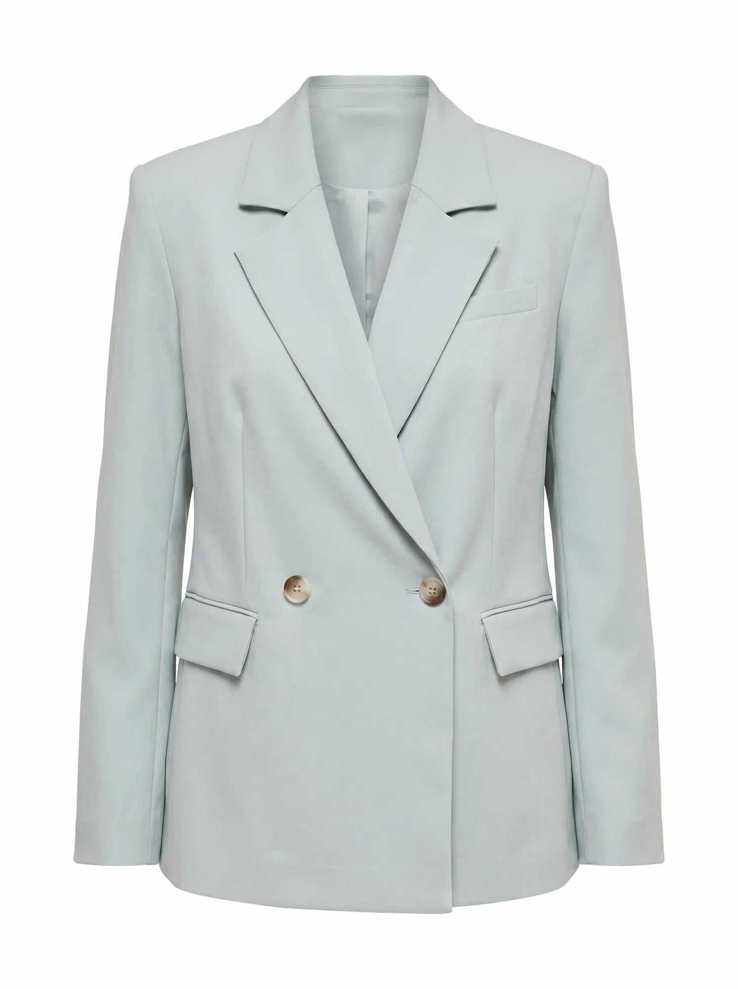 Lee Double Breasted Blazer Hazy Aqua Suit_mannequin