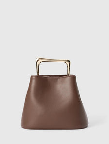 Martha Metal Handle Bag Chocolate_mannequin