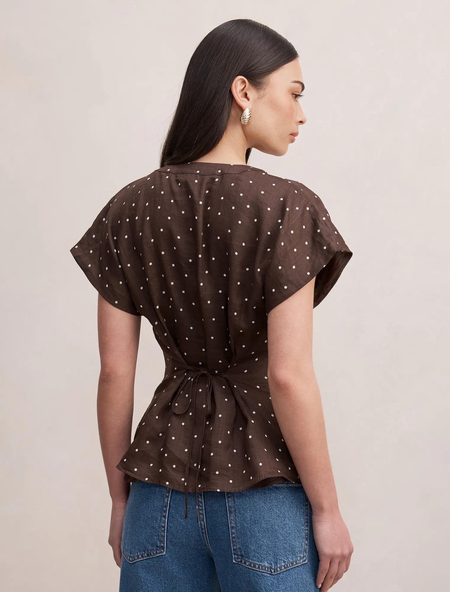 Jemma V-Neck Blouse Luxton Spot
