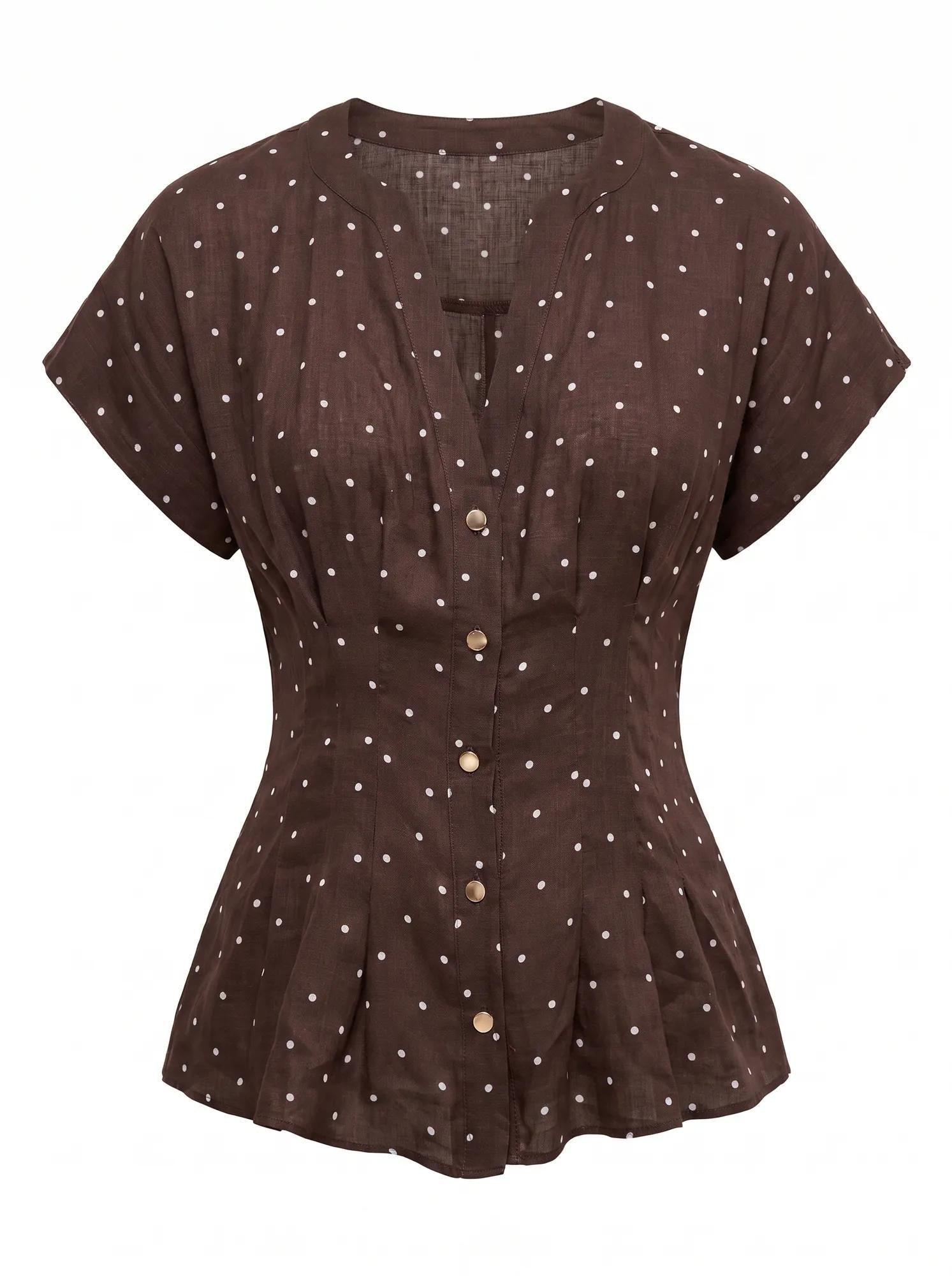 Jemma V-Neck Blouse Luxton Spot