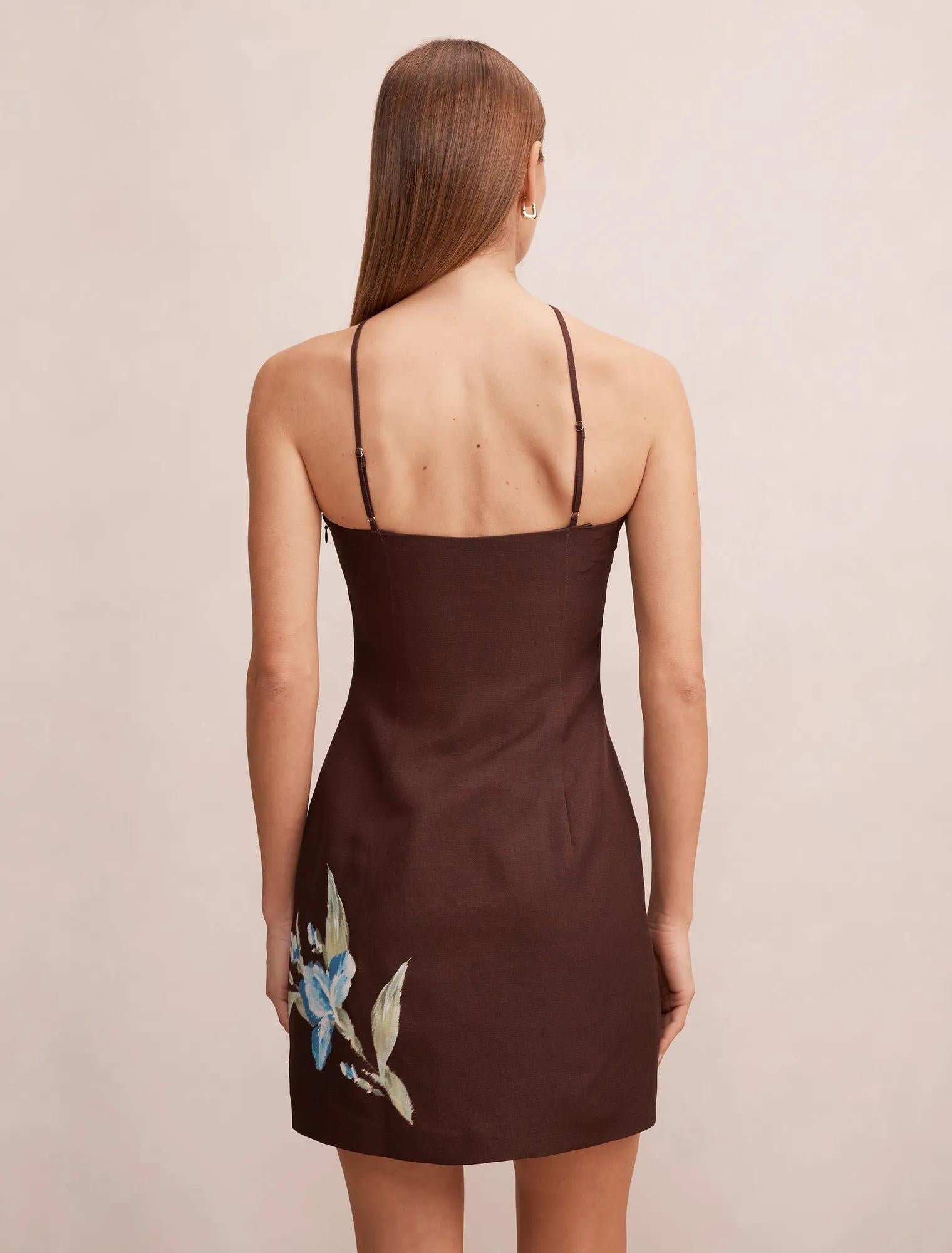 Beau Halter Neck Mini Dress Halifax Floral