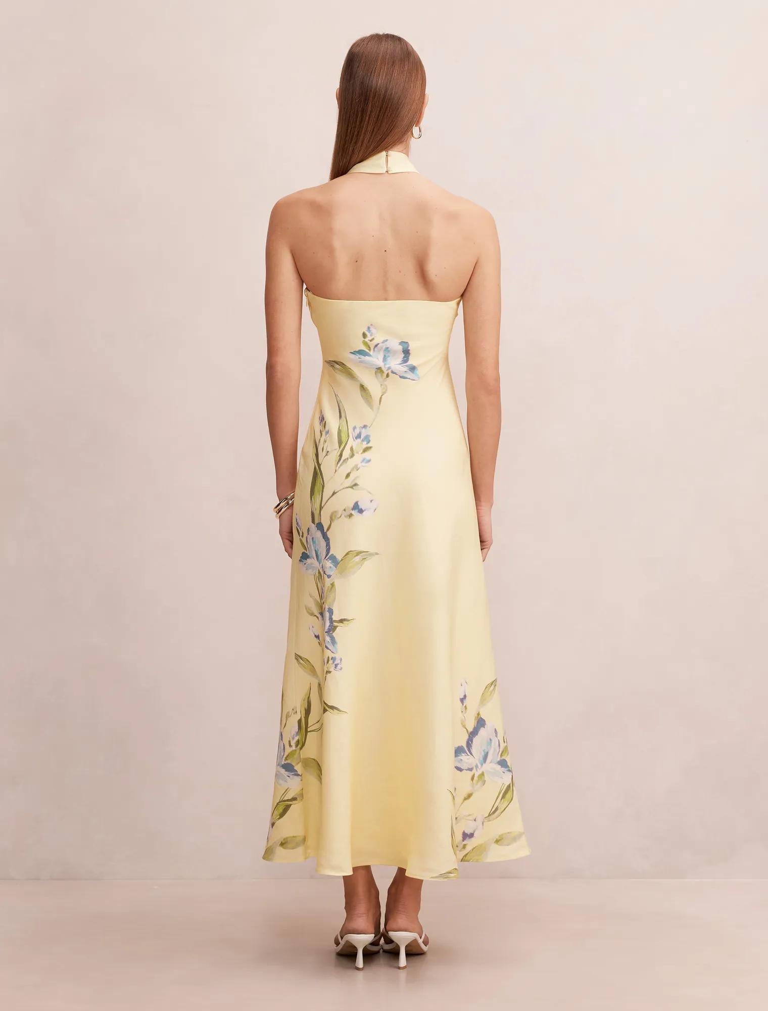 Tabitha Halter Neck Midi Light Halifax Floral