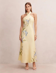 Tabitha Halter Neck Midi Light Halifax Floral