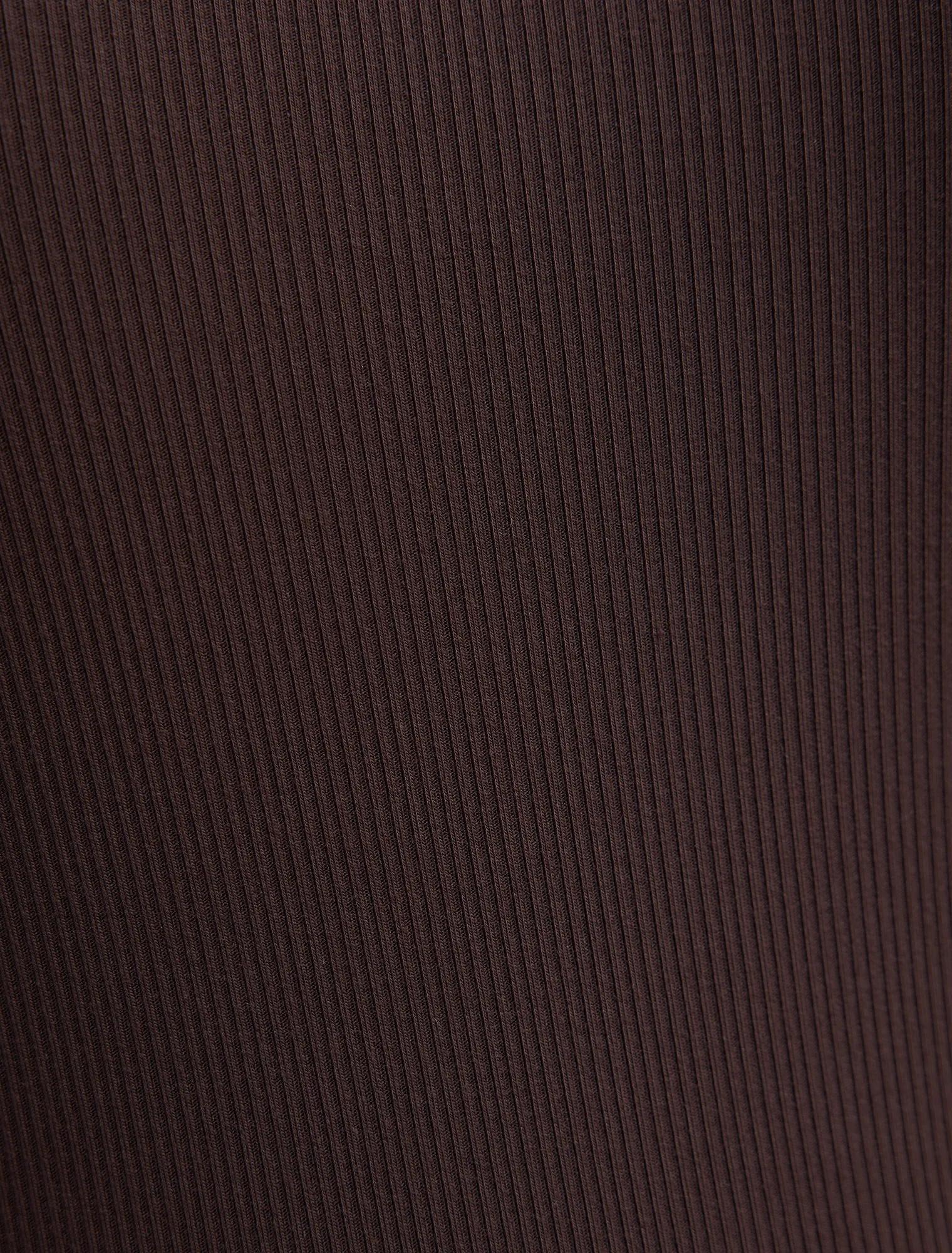 Selena Curve Trim Lace Top Chocolate