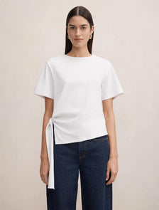 Penelope Tie T-shirt Porcelain