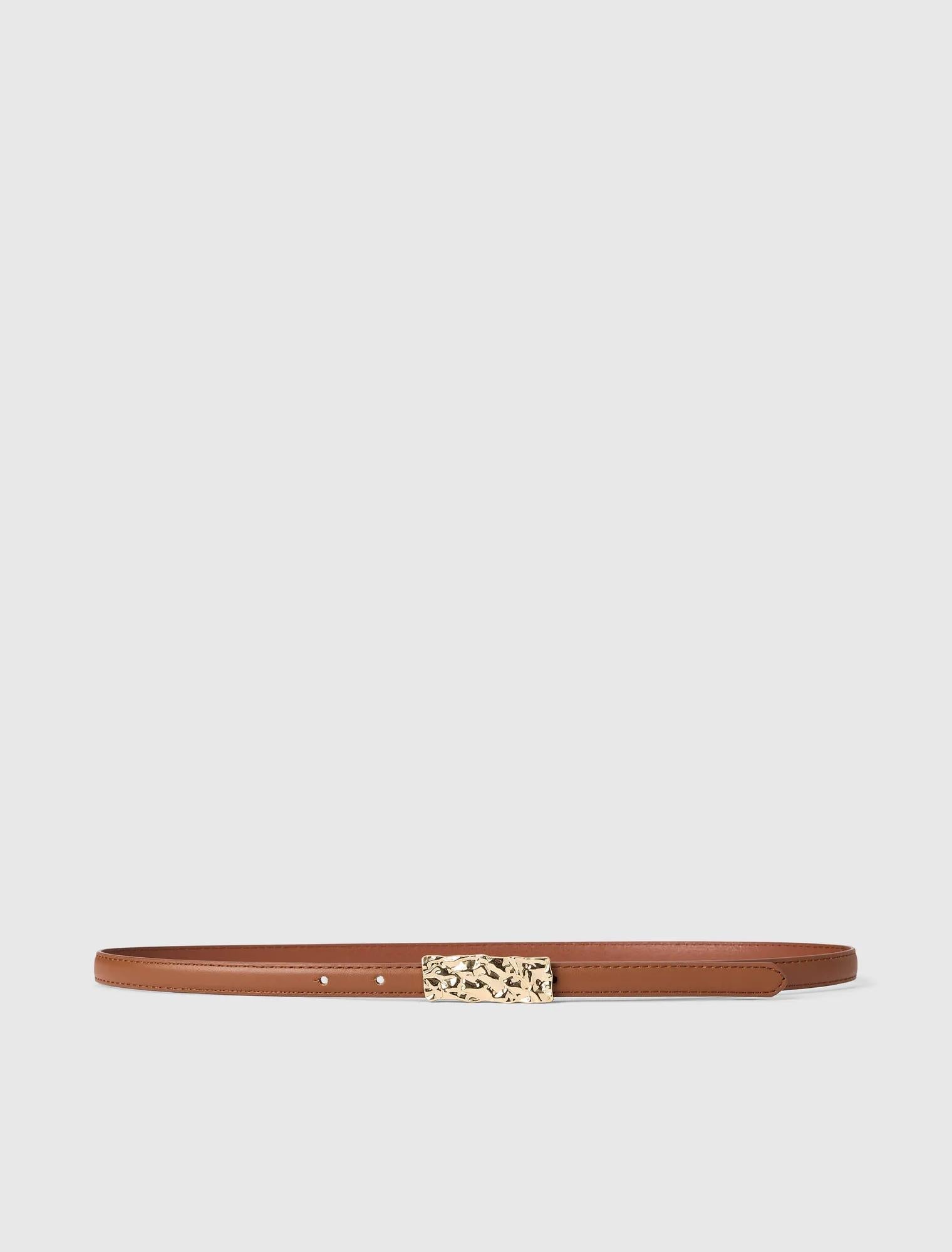 Mandy Metal Hardware Belt Tan