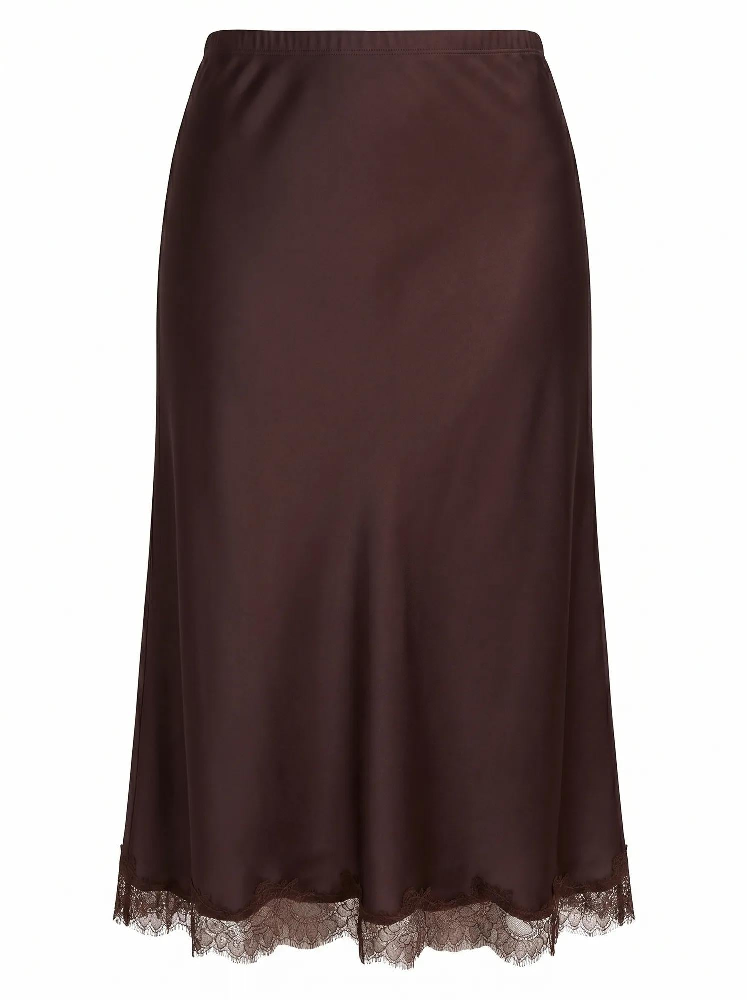 Enola Curve Lace Maxi Skirt Dark Chocolate_mannequin