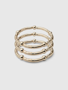 Maya Metal Stretch Bracelets Gold_mannequin