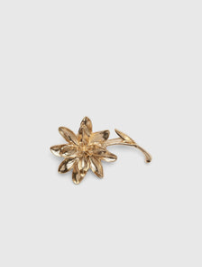 Signature Florence Flower Brooch Gold_mannequin