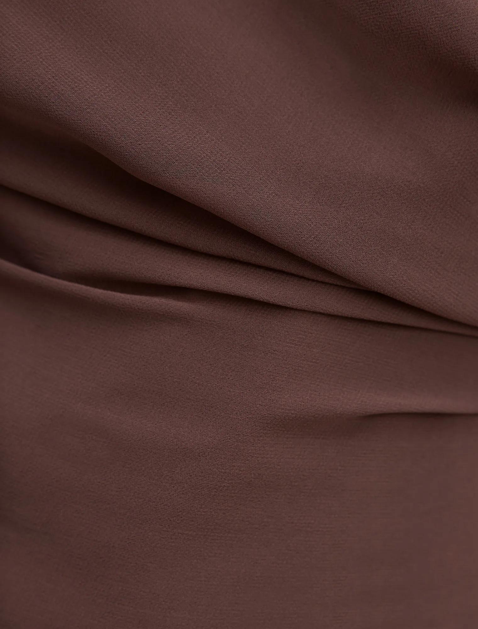 Morgan Petite Draped Shoulder Top Chocolate Martini Set