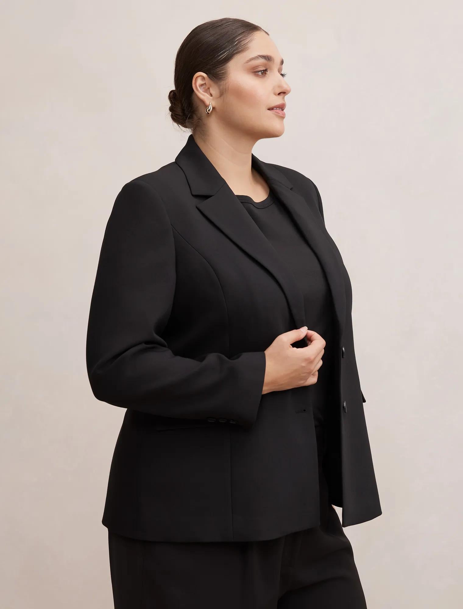 Lee Curve Nipped Waist Blazer Black