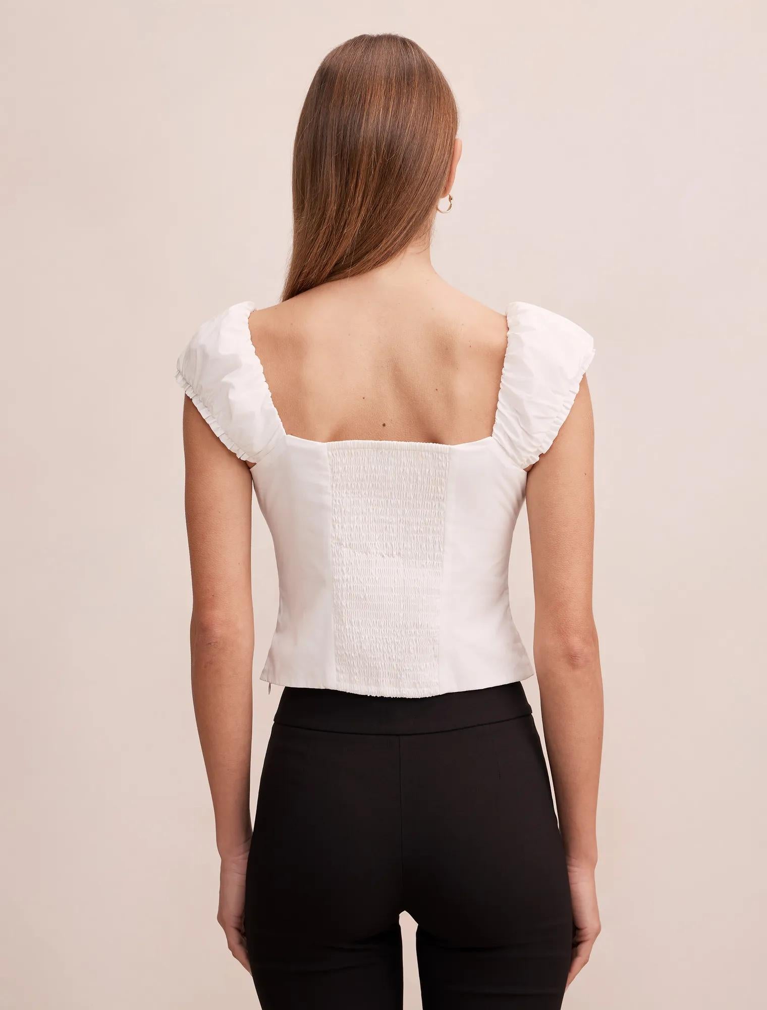 Alice Cotton Button Top Porcelain