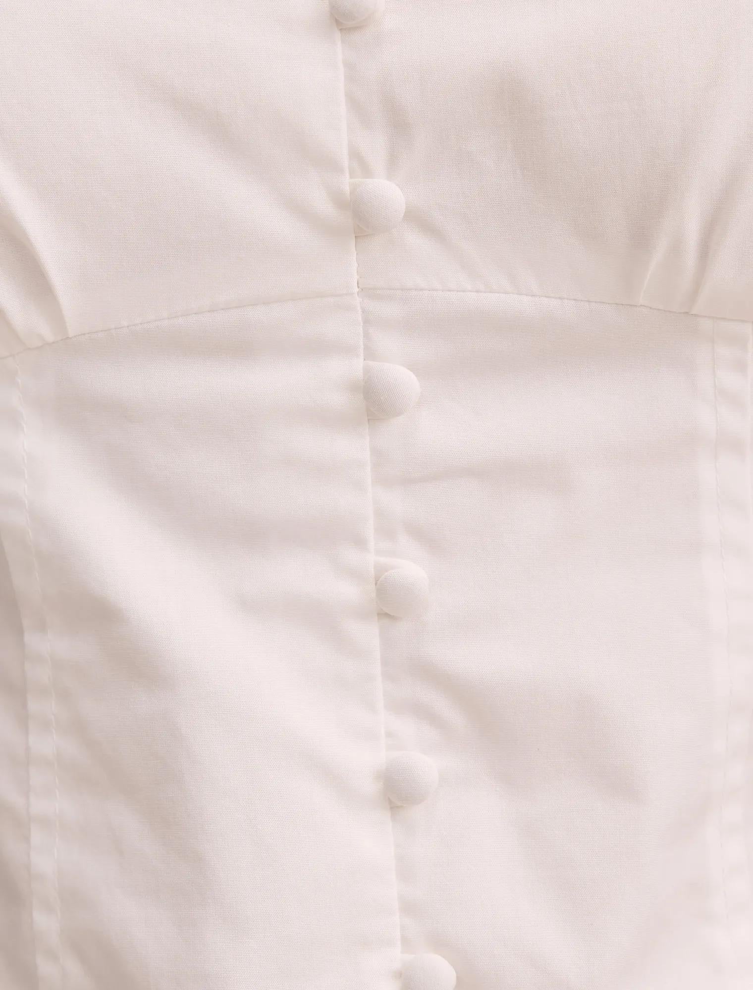 Alice Cotton Button Top Porcelain