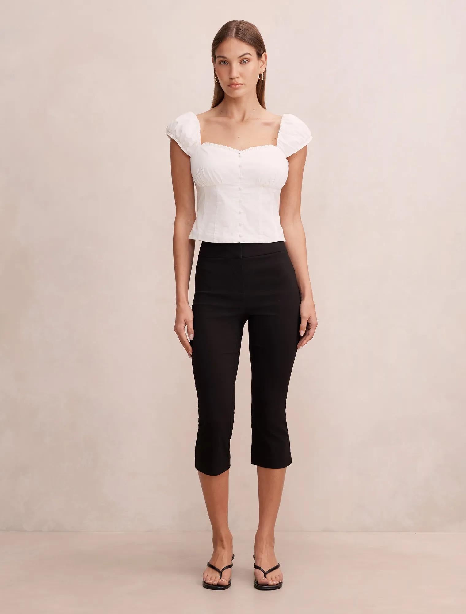 Alice Cotton Button Top Porcelain