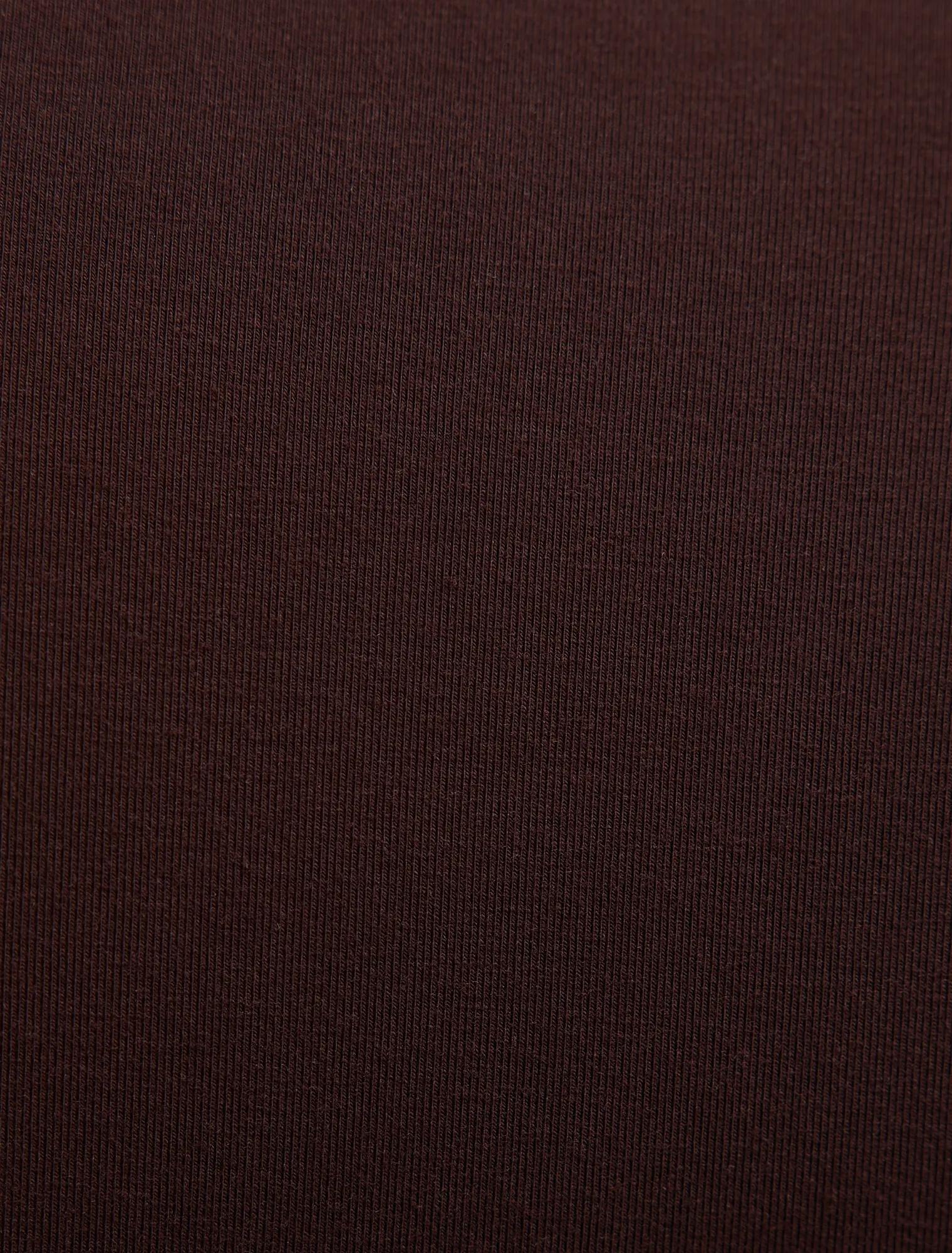 Tia V Neck 3/4 Sleeve Top Chocolate