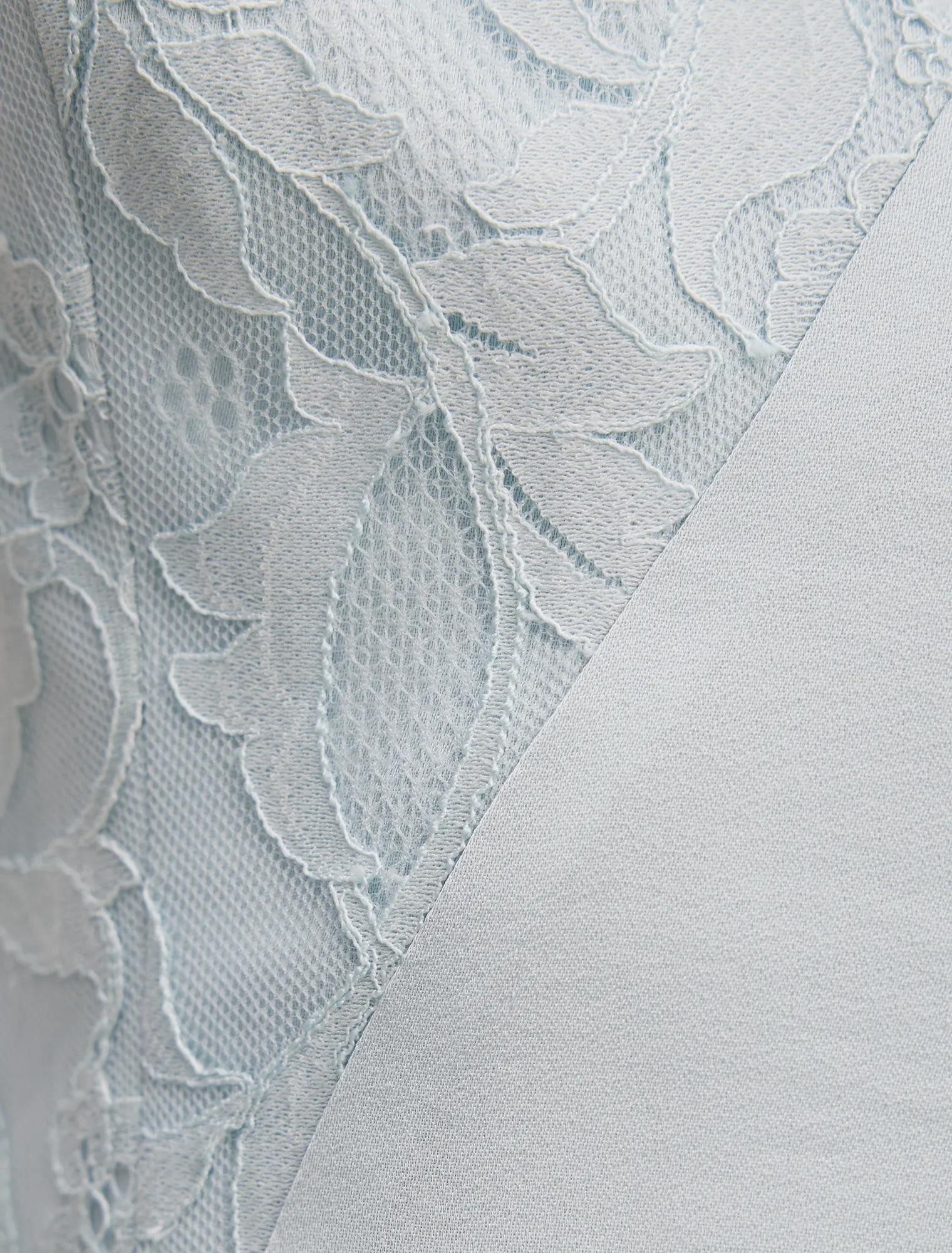 Salome V-Neck Lace Maxi Dress Aqua Oasis