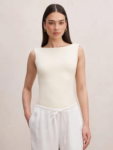 Bonnie Scoop Back Tank Top Lemon Buttercup