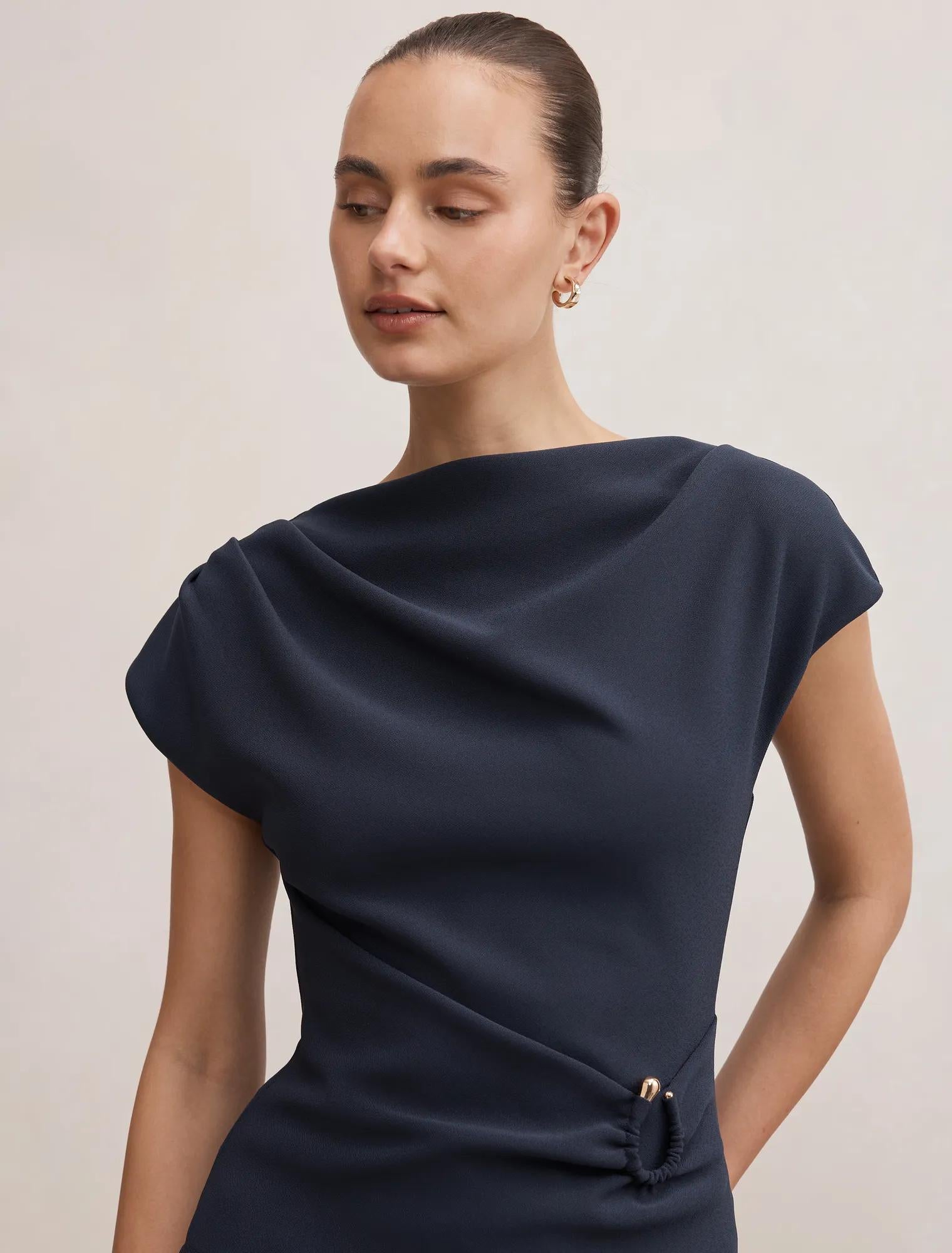 Sophia Hardware Detail Top Navy