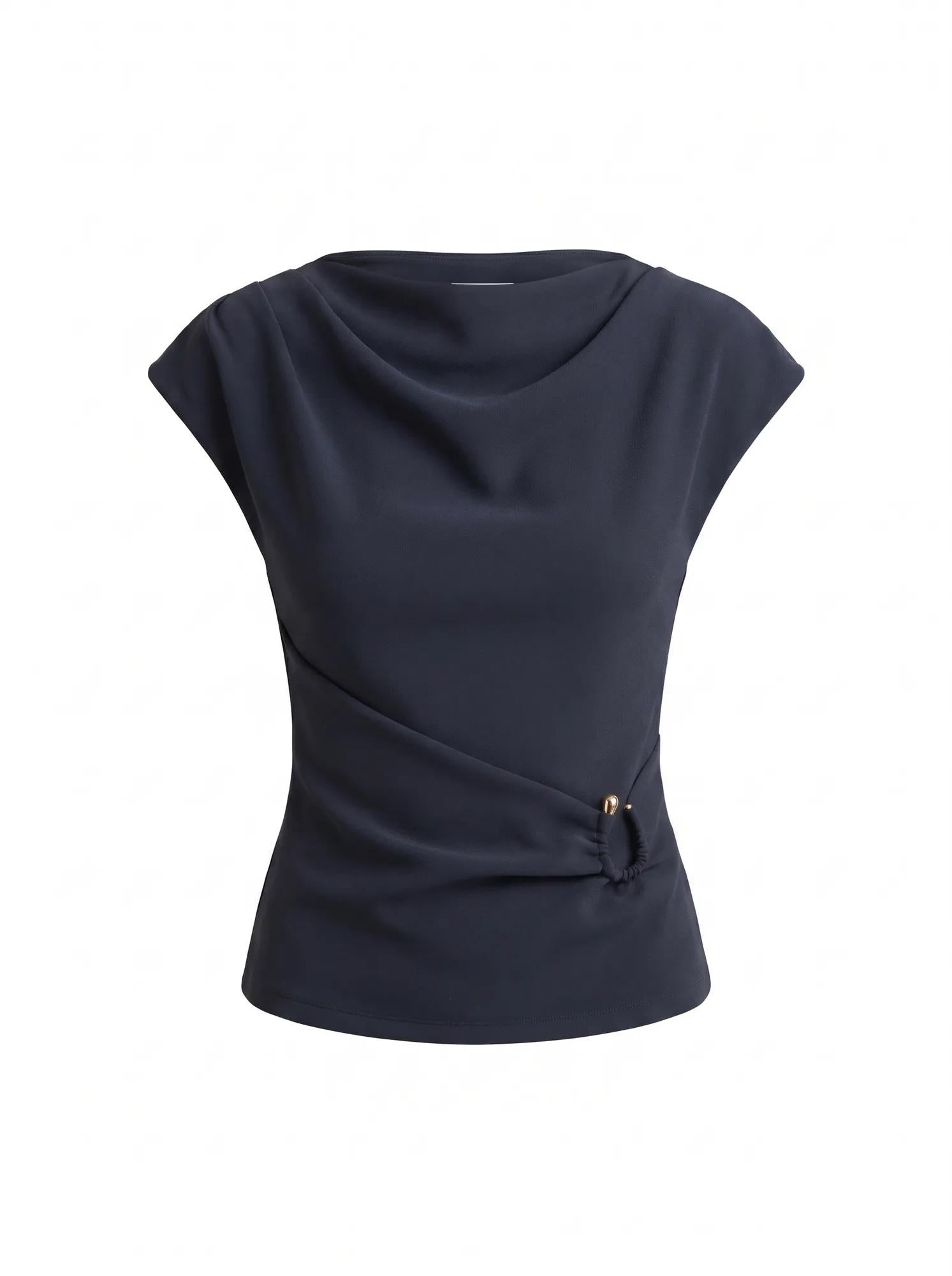 Sophia Hardware Detail Top Navy_mannequin