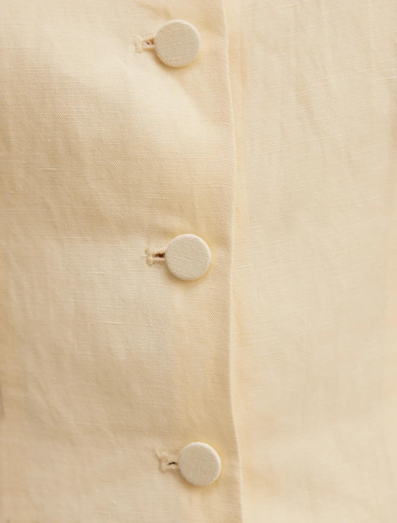 Cartia Button Down Top Butter Yellow Set