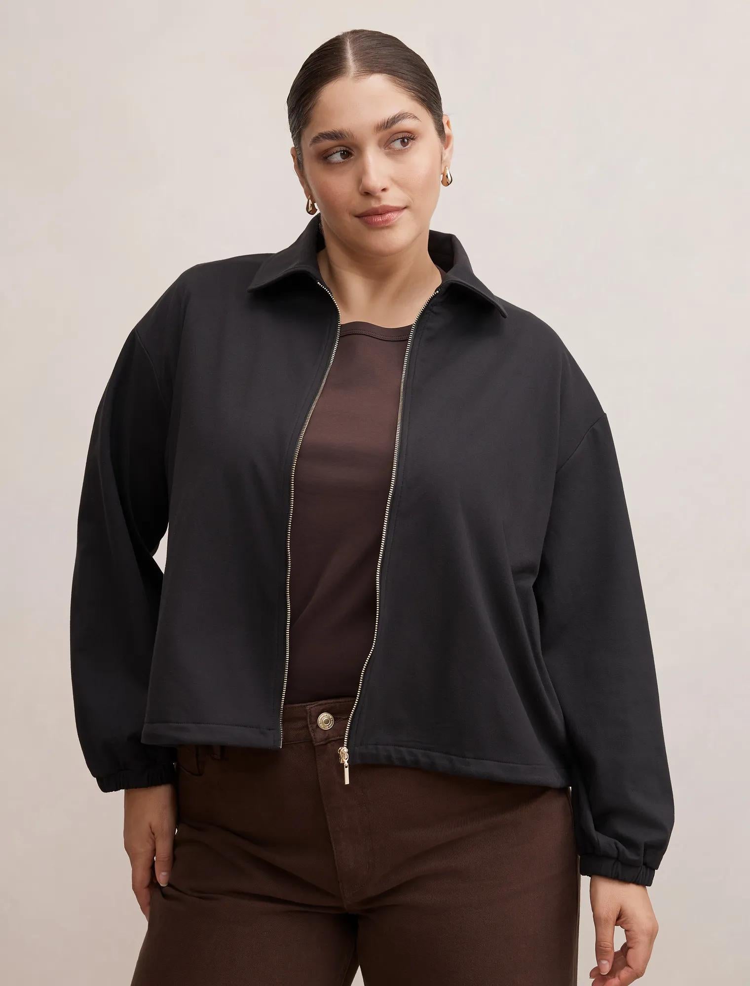 Willow Curve Drawcord Jacket Black