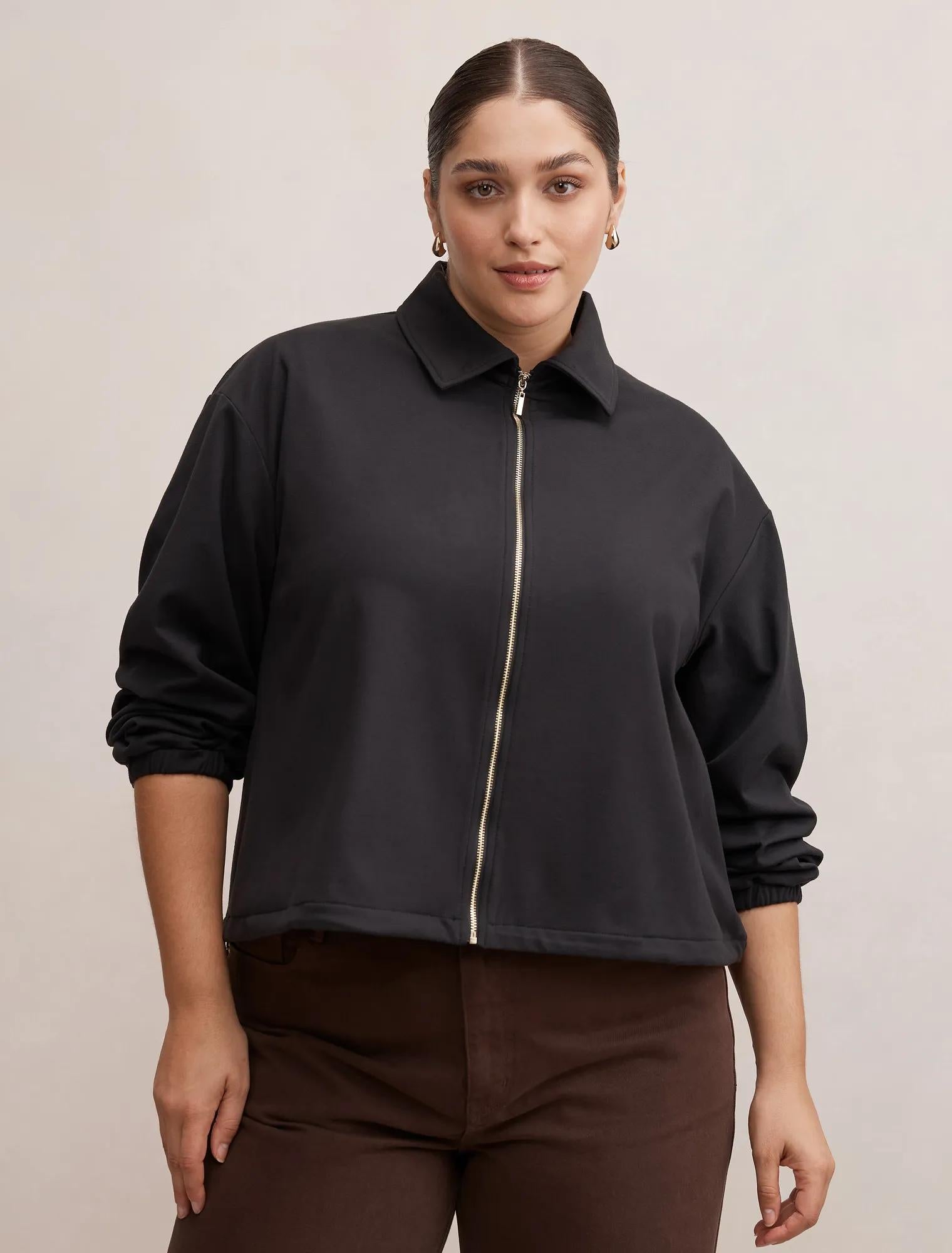 Willow Curve Drawcord Jacket Black