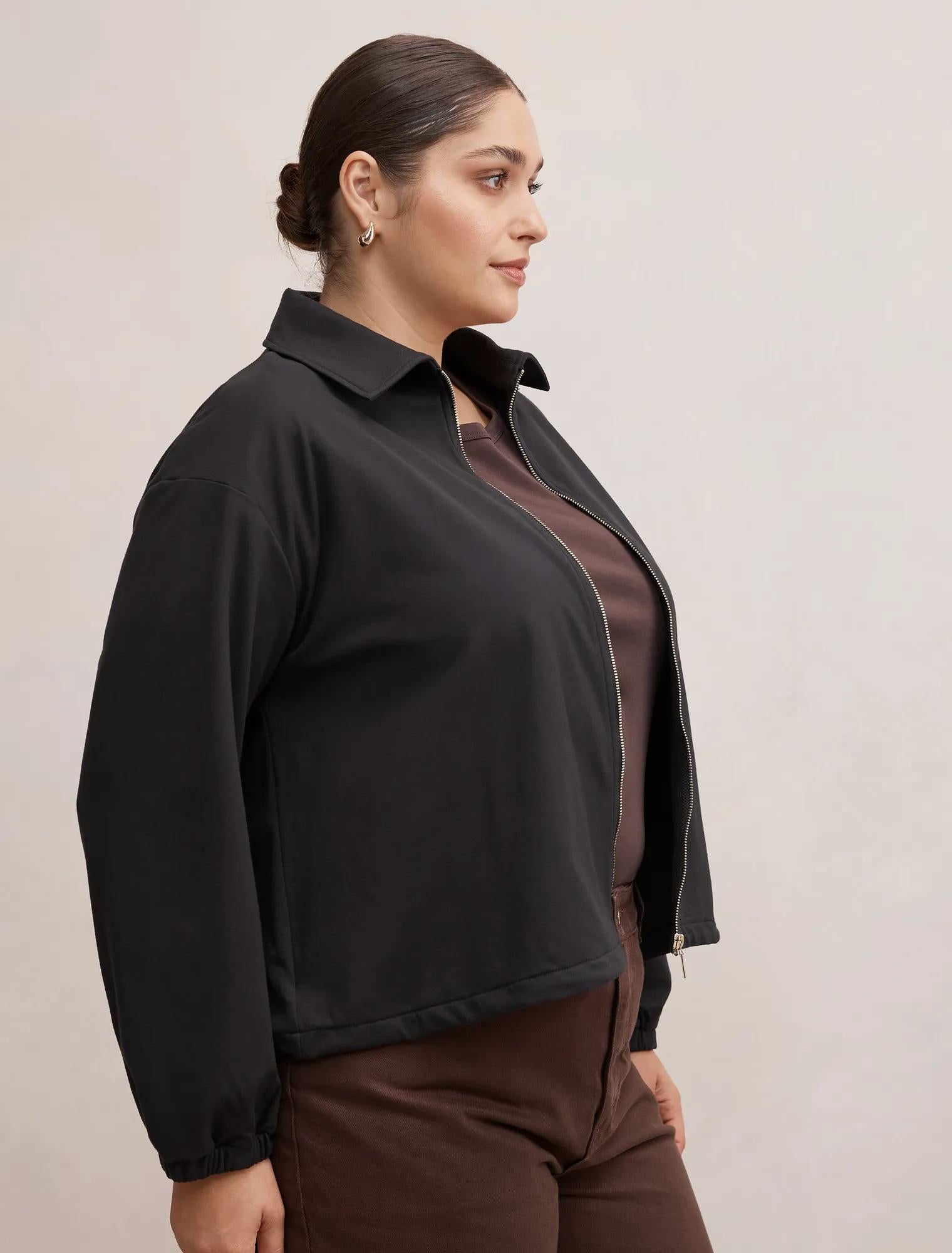 Willow Curve Drawcord Jacket Black