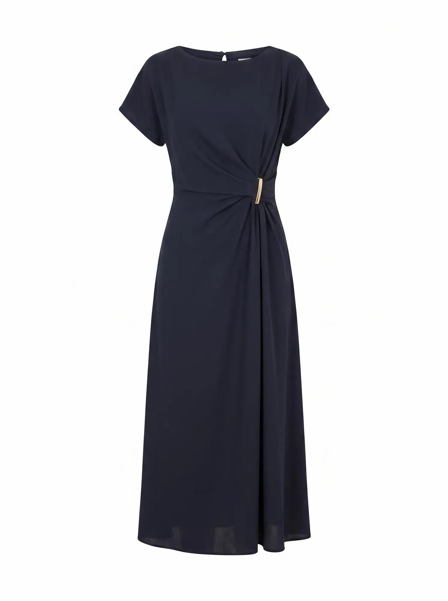 Wren Hardware Detail Midi Dress Navy_mannequin