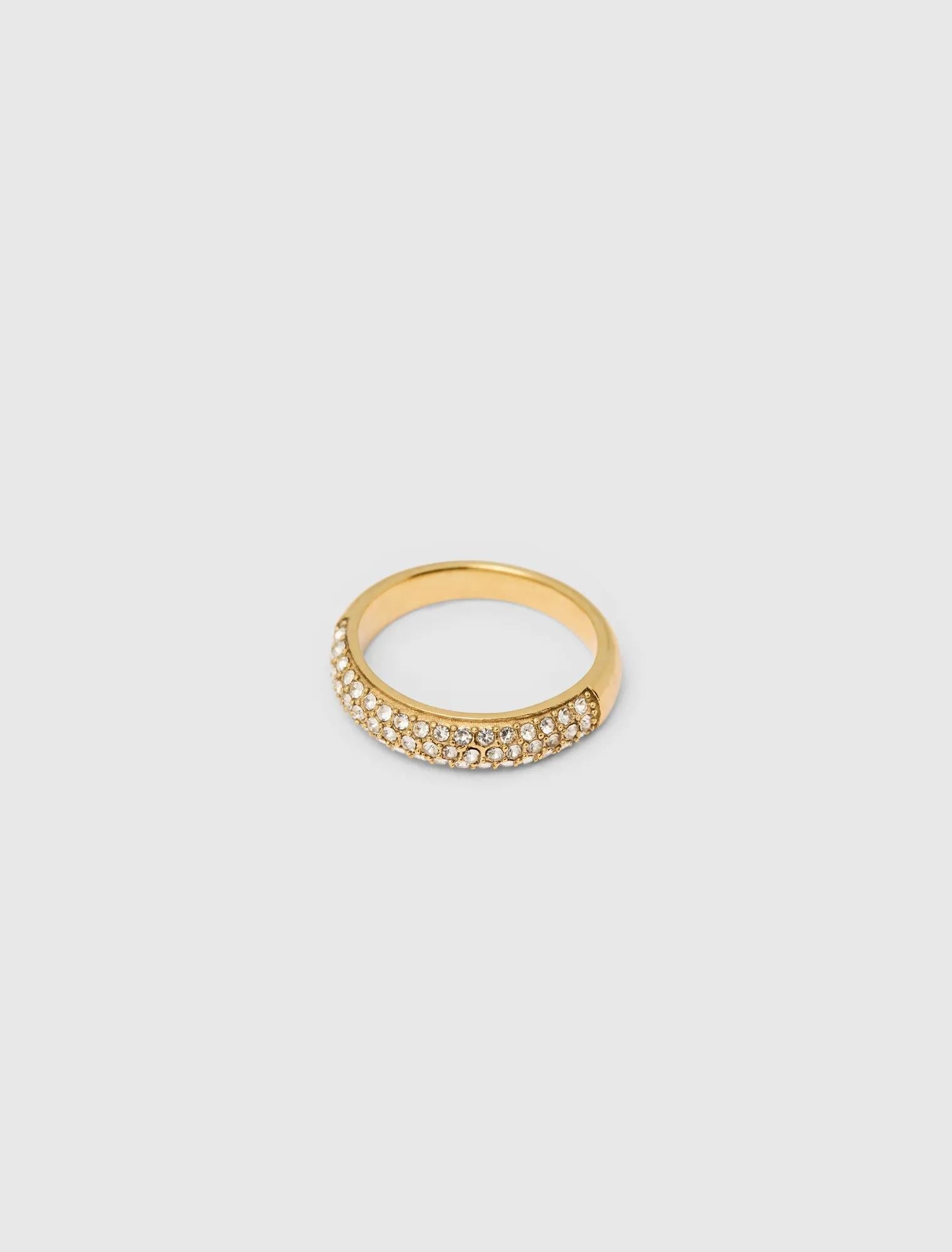 Connie Waterproof Stone Ring Gold Plated
