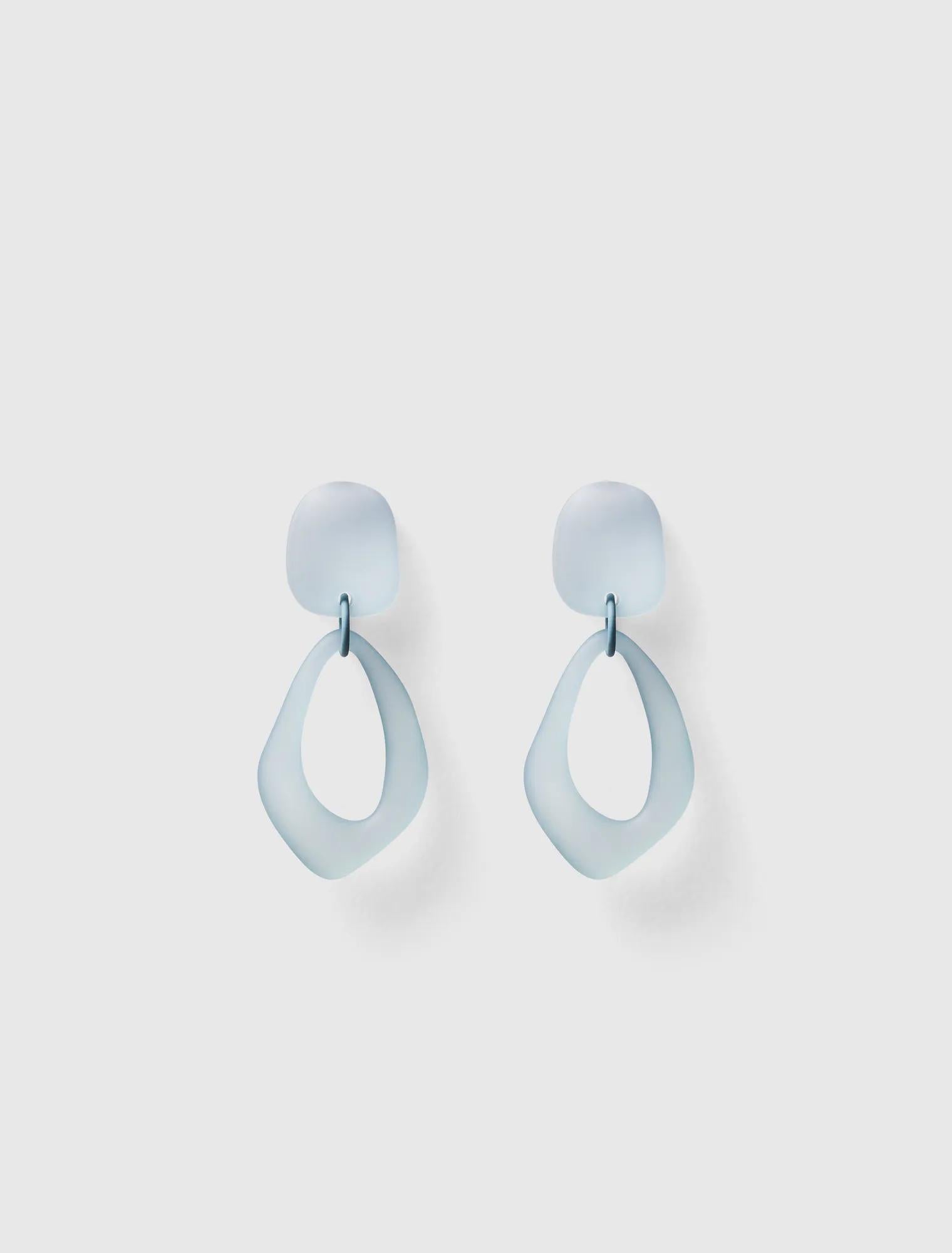 Lulu Loop Earrings Sky Blue_mannequin