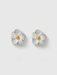 Frannie Flower Earrings Sky Blue_mannequin