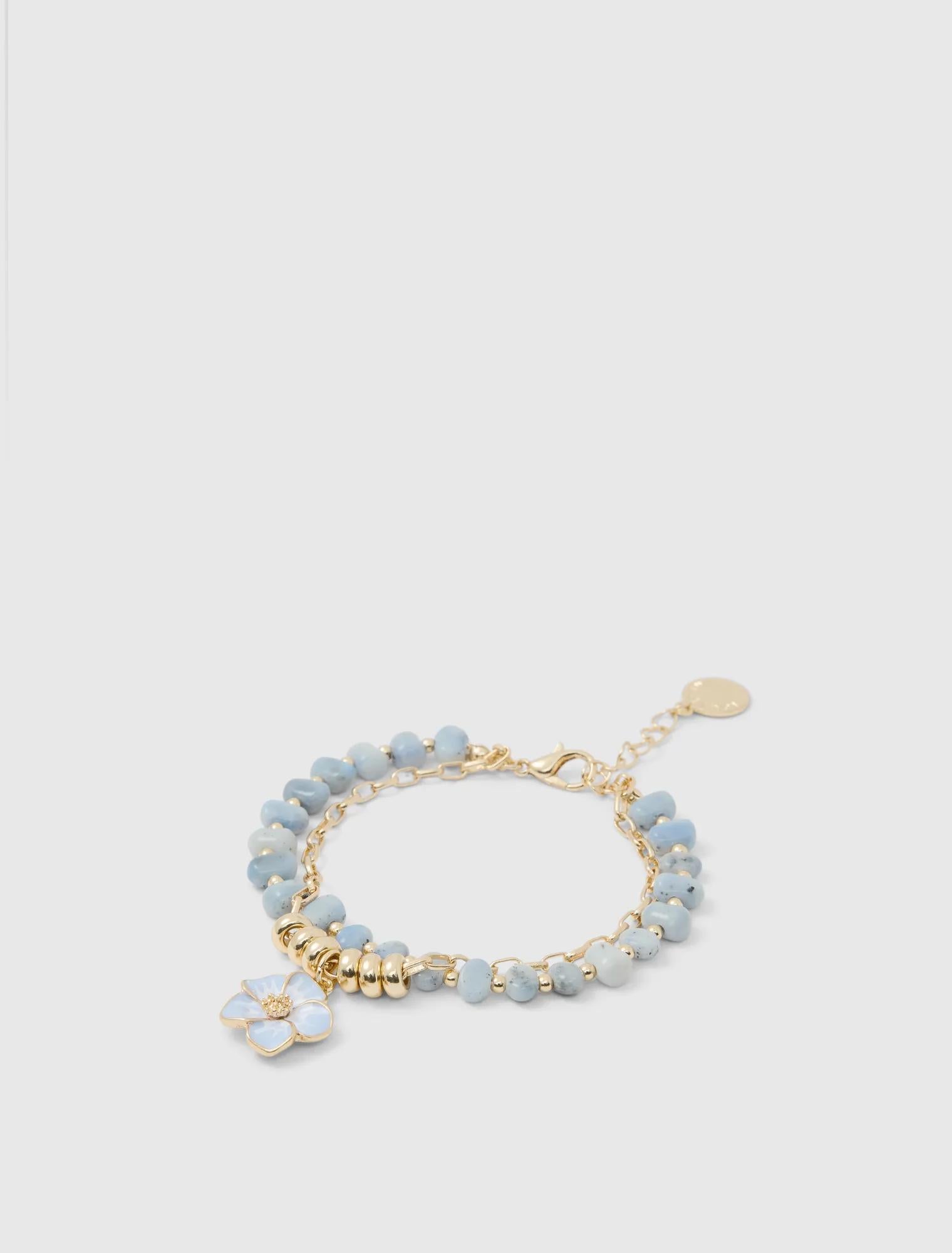 Frannie Flower Bracelet Sky Blue_mannequin