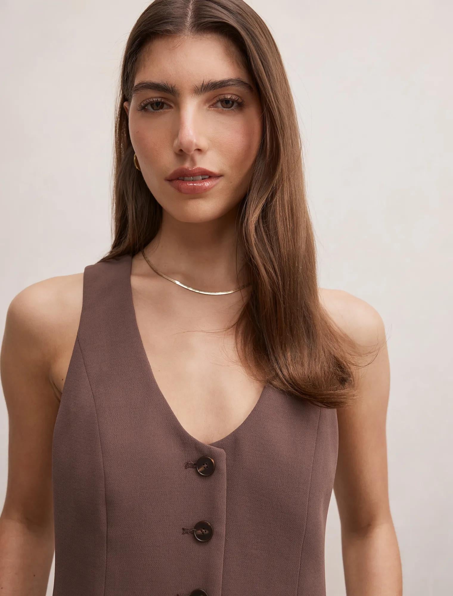 Paloma Waistcoat Choc Martini Suit