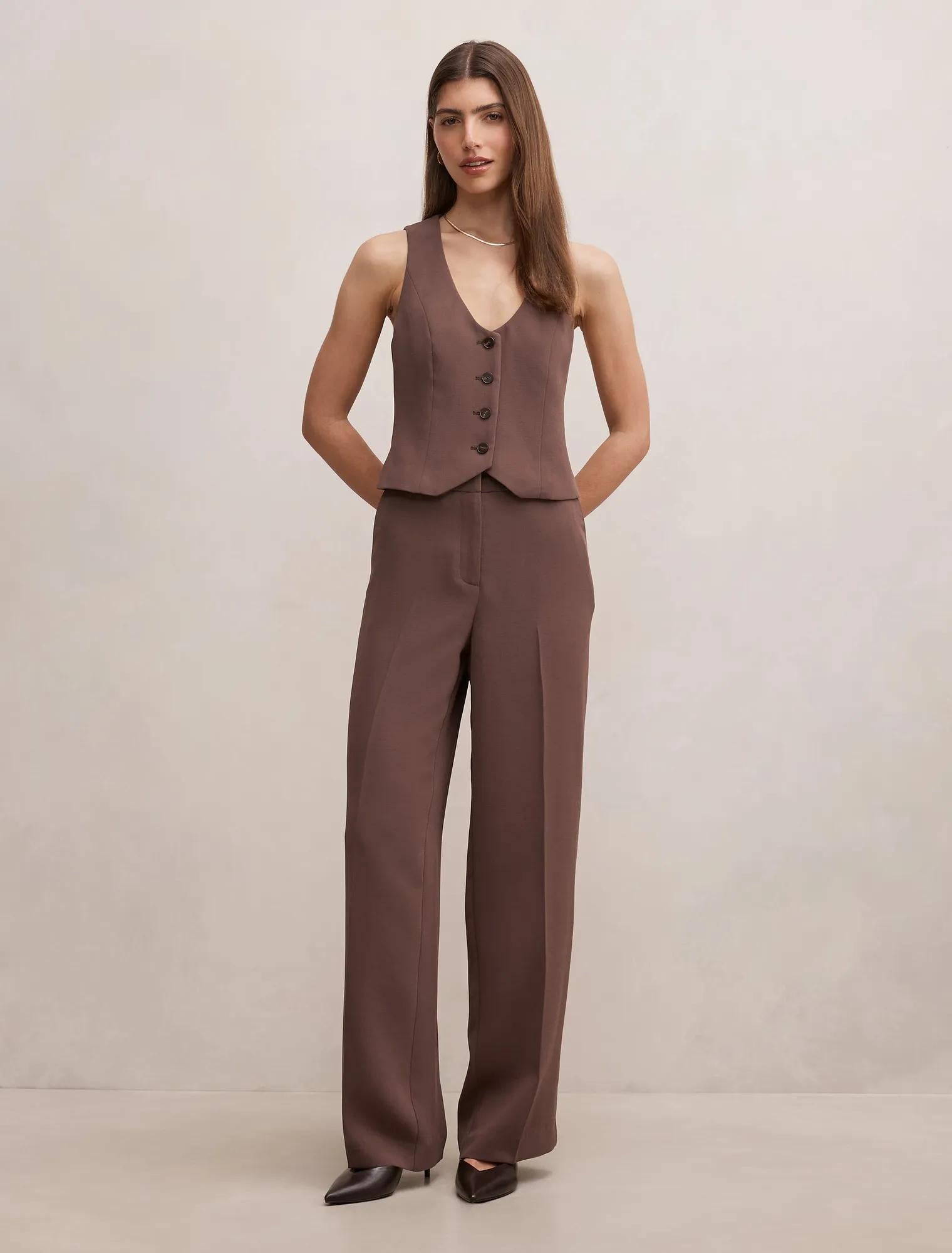 Paloma Waistcoat Choc Martini Suit