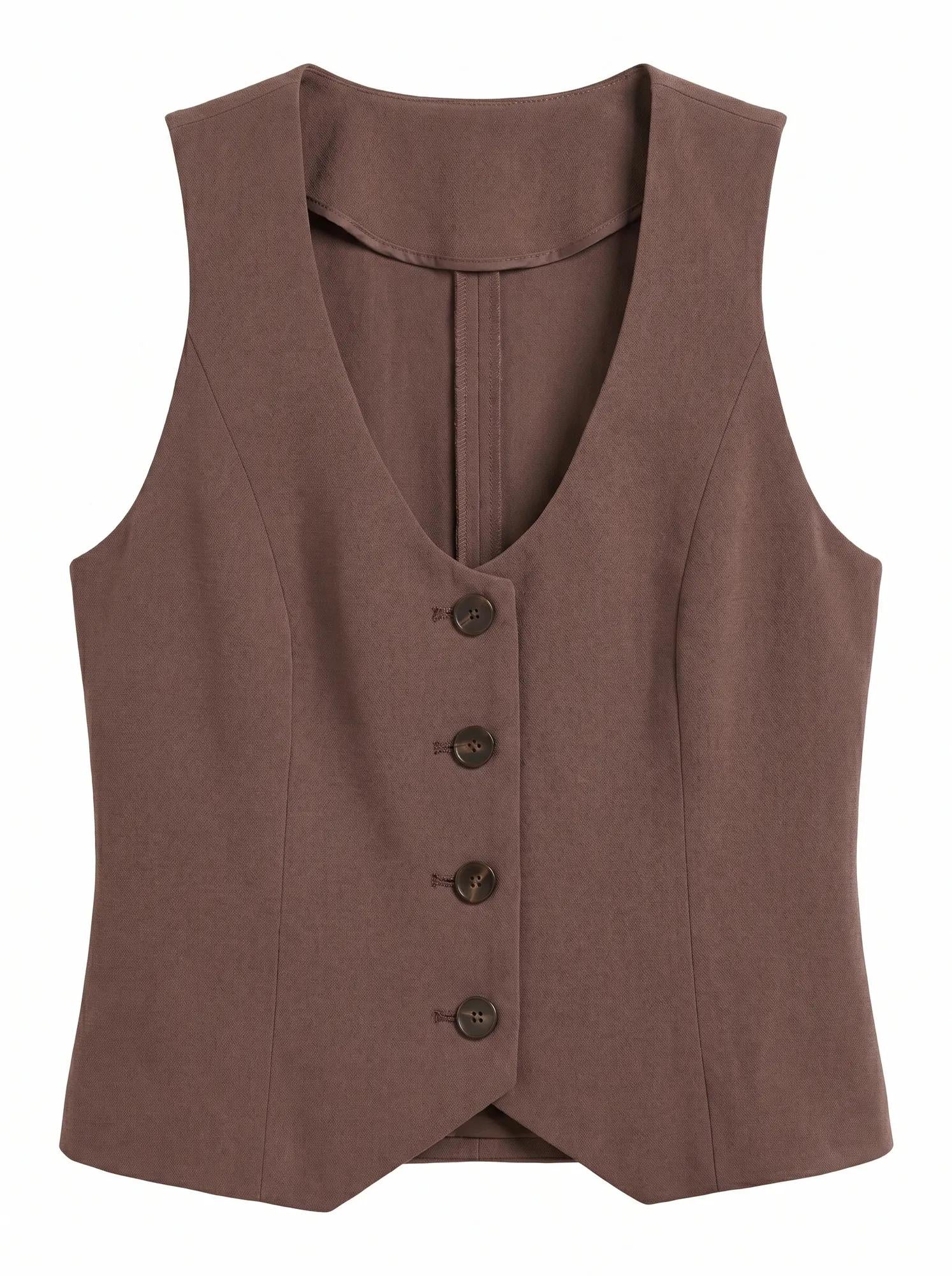 Paloma Waistcoat Choc Martini Suit_mannequin