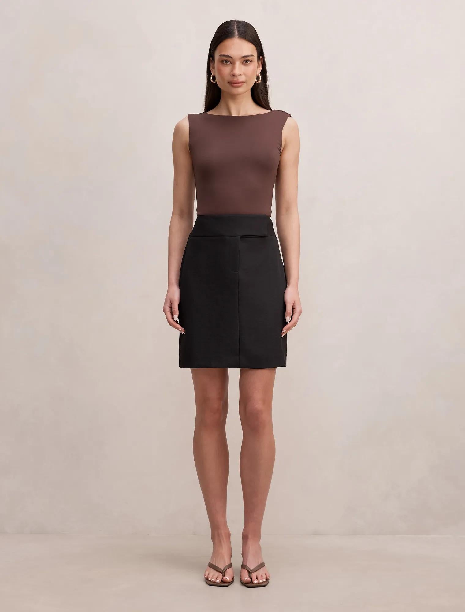 Ashley Midi Skirt Black