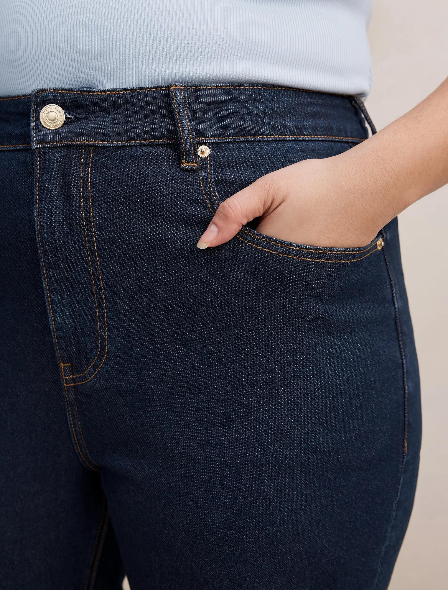 Anna Curve Straight Leg Jeans Dark Wash