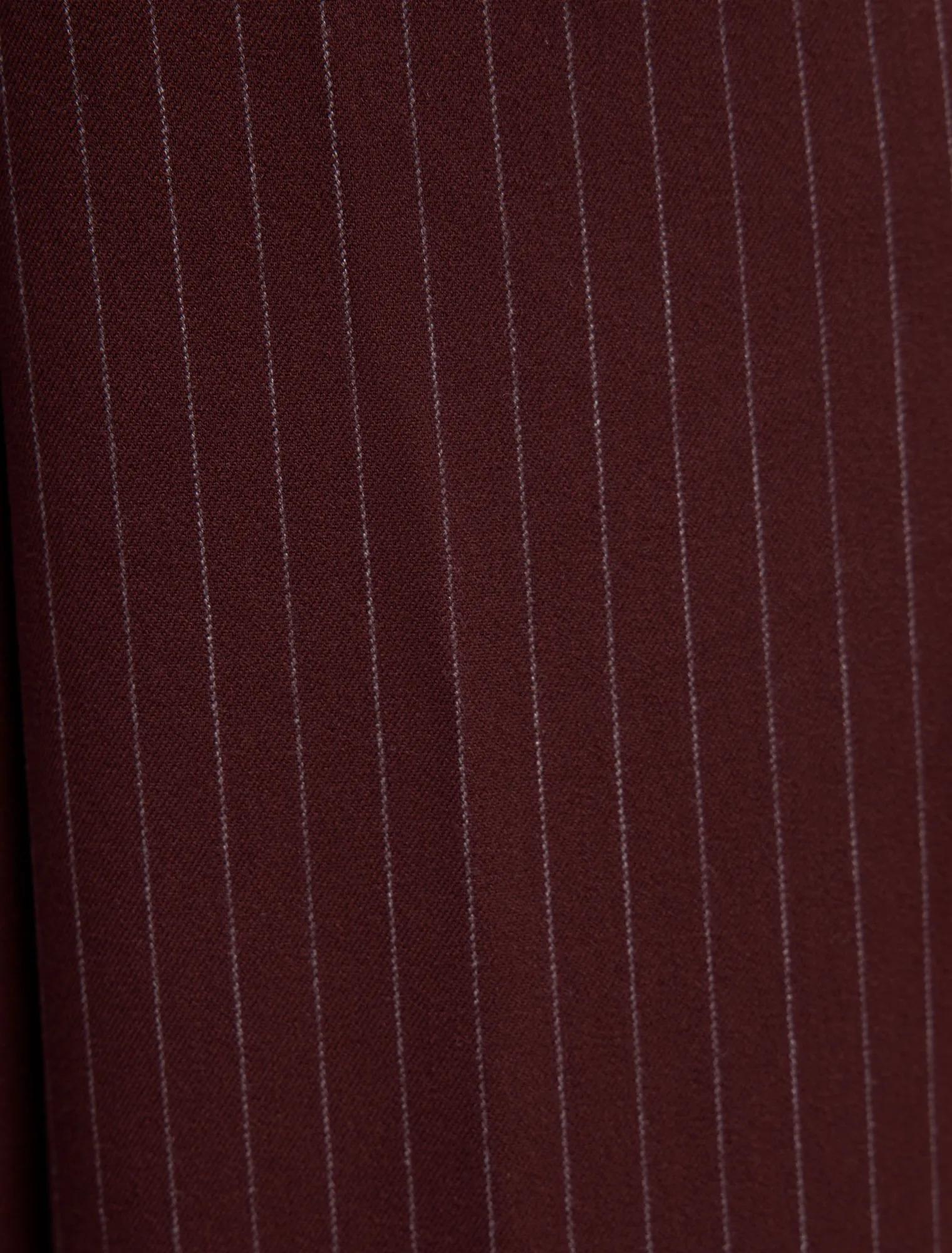 Paloma Petite Pinstripe Wide Leg Pants Berry Pinstripe Suit
