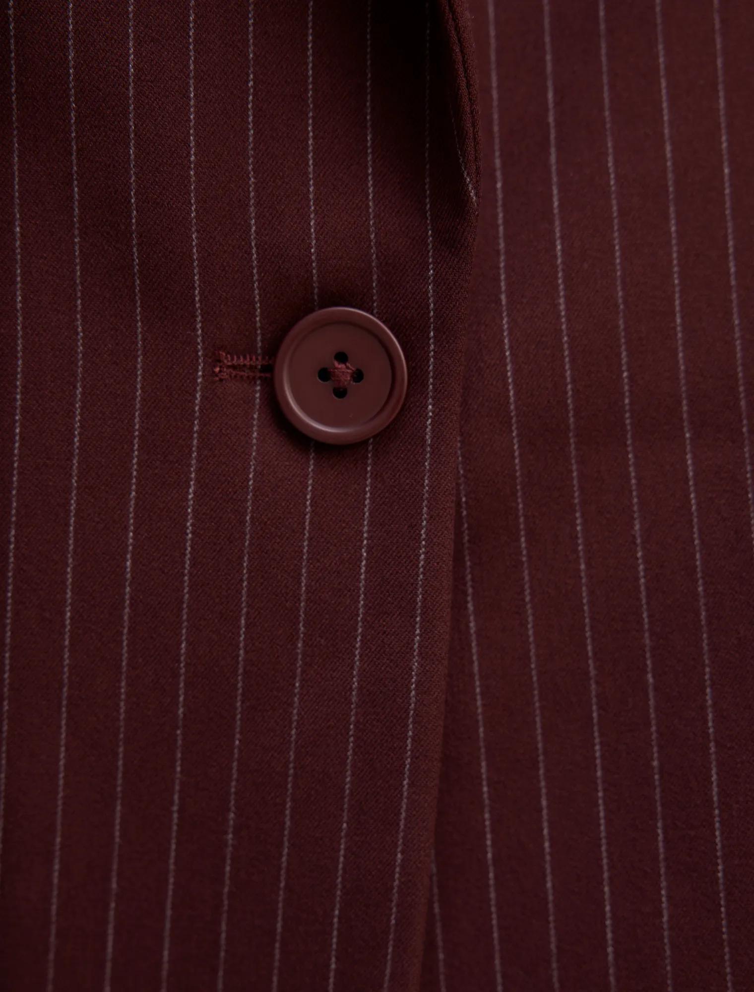 Paloma Petite Single Breasted Blazer Berry Pinstripe Suit