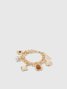 Signature Mandy Charm Bracelet Topaz/gold_mannequin
